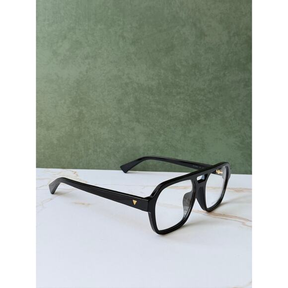 NEW Bottega Veneta BV1336OA Black Aviator Eyeglasses Frames main image 6